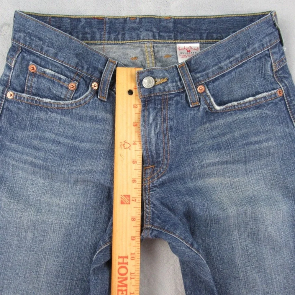 Lucky Brand Dungarees Classic Fit Crop Jeans Blue Denim 8AF9010-08N Mens Size 27
